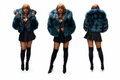 Teal Eclipse Fox Fur Jacket