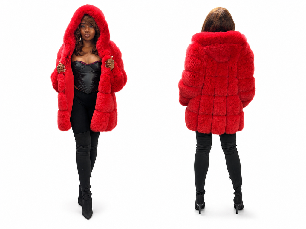 Ruby Statement Fox Fur Coat