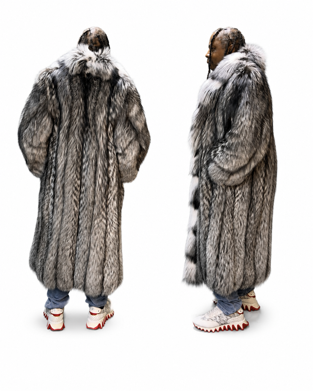 The Grand Statement Silver Fox Coat