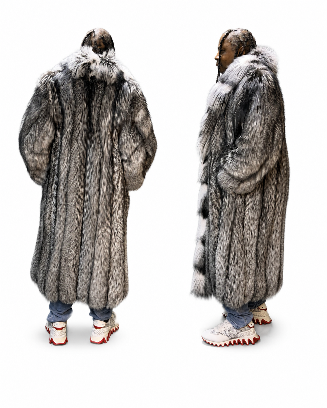 The Grand Statement Silver Fox Coat
