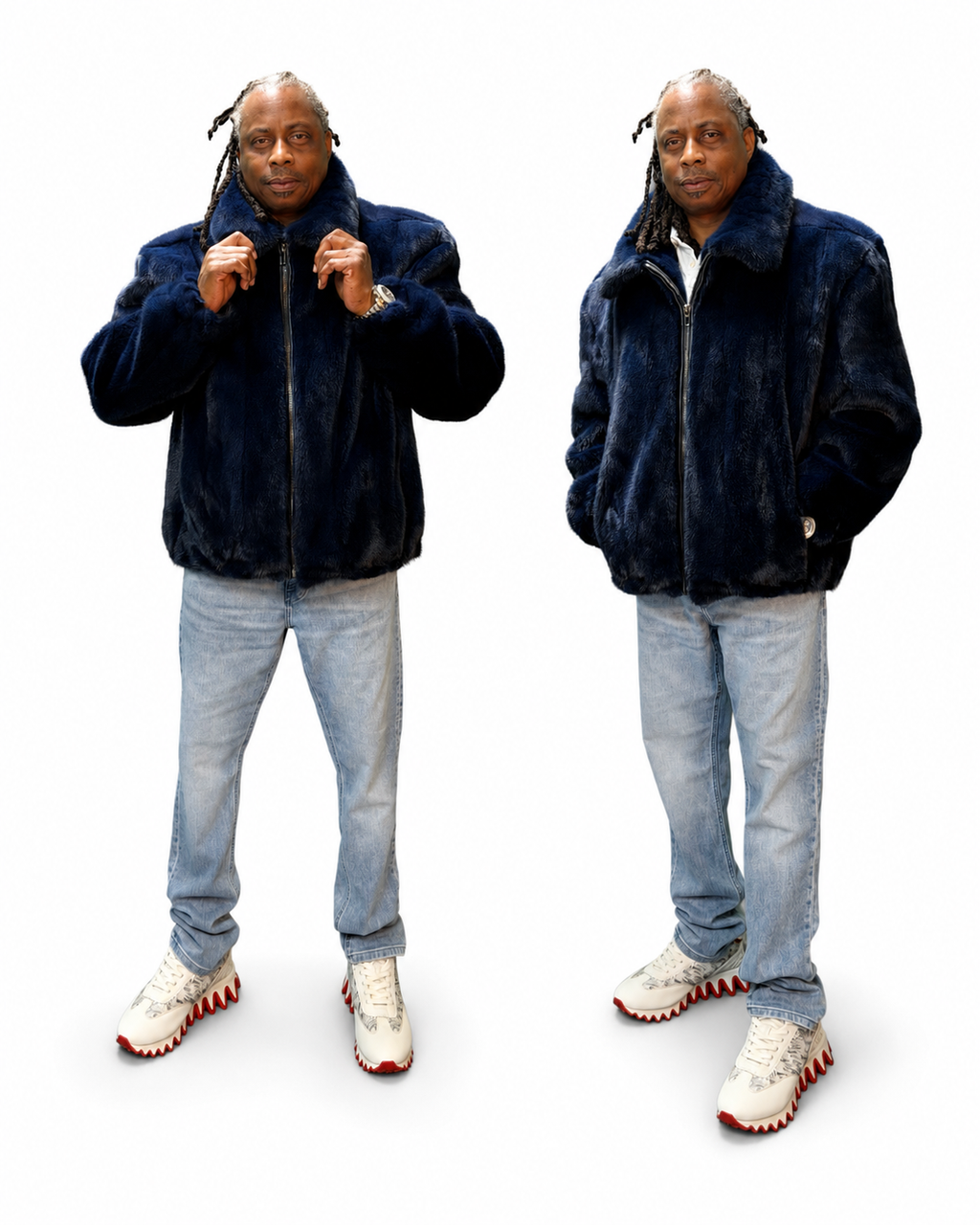 Midnight Navy Luxe Mink Jacket