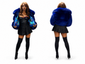 Cobalt Muse Fox Fur Jacket