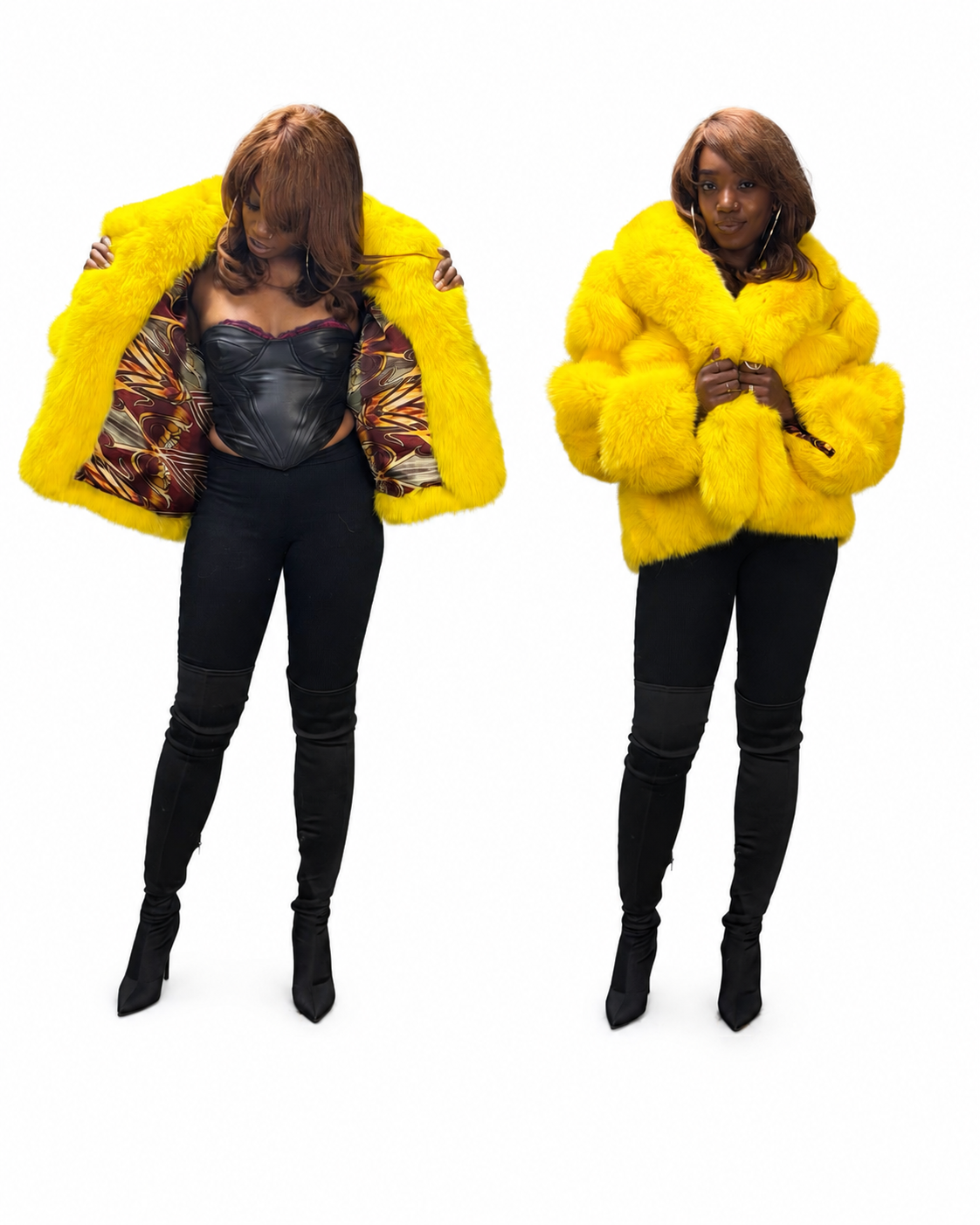 Golden Hour Fox Fur Jacket