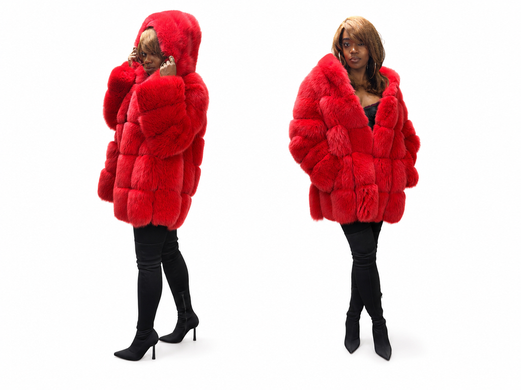Ruby Statement Fox Fur Coat