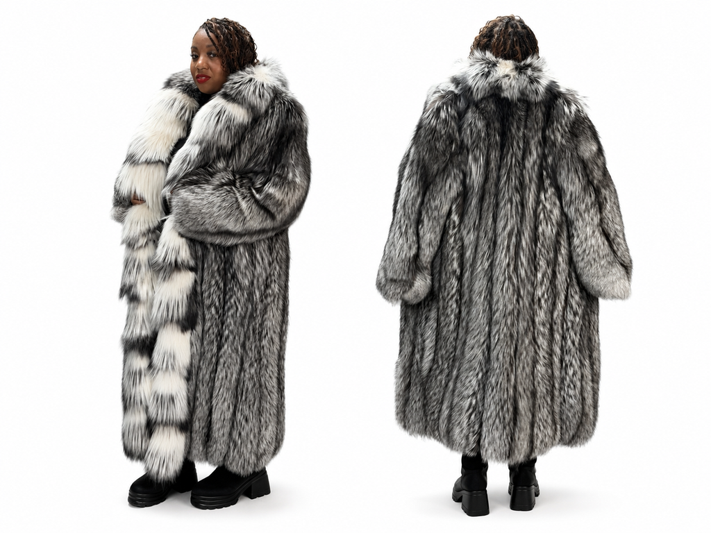 Silver Majesty Full-Length Fur Coat