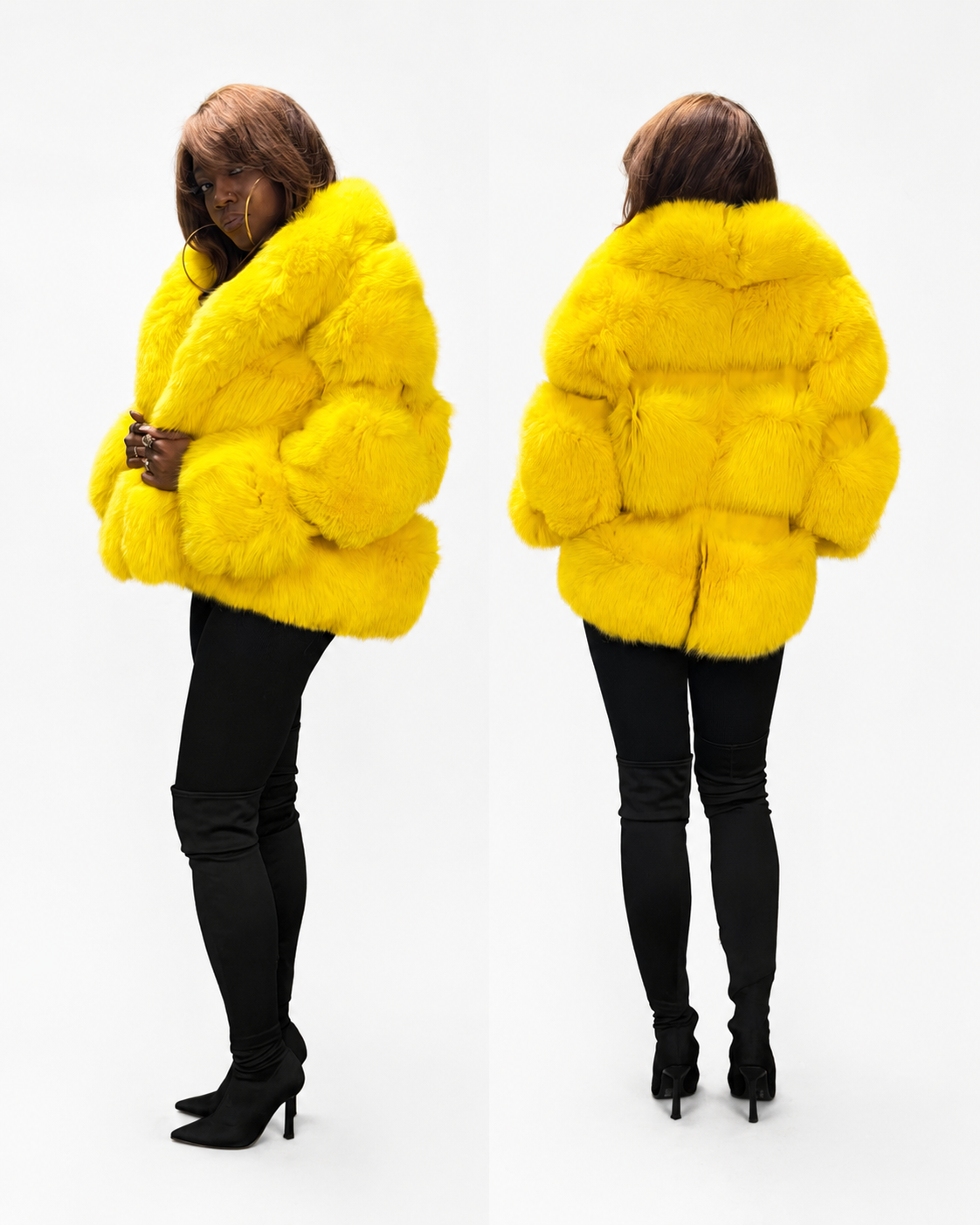 Golden Hour Fox Fur Jacket