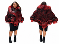 Regal Fringe Swakara Fox Poncho