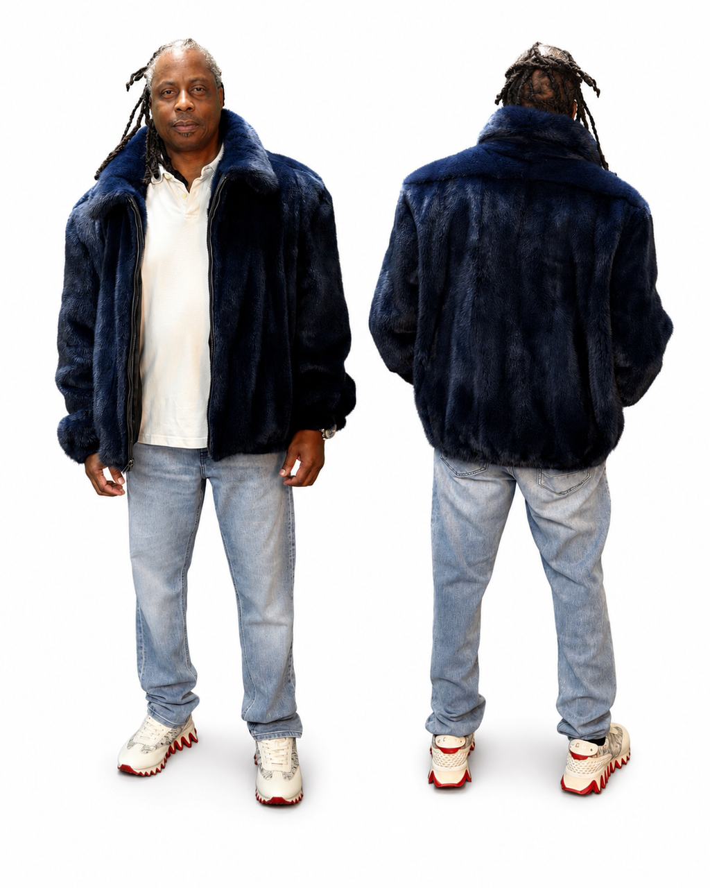Midnight Navy Luxe Mink Jacket