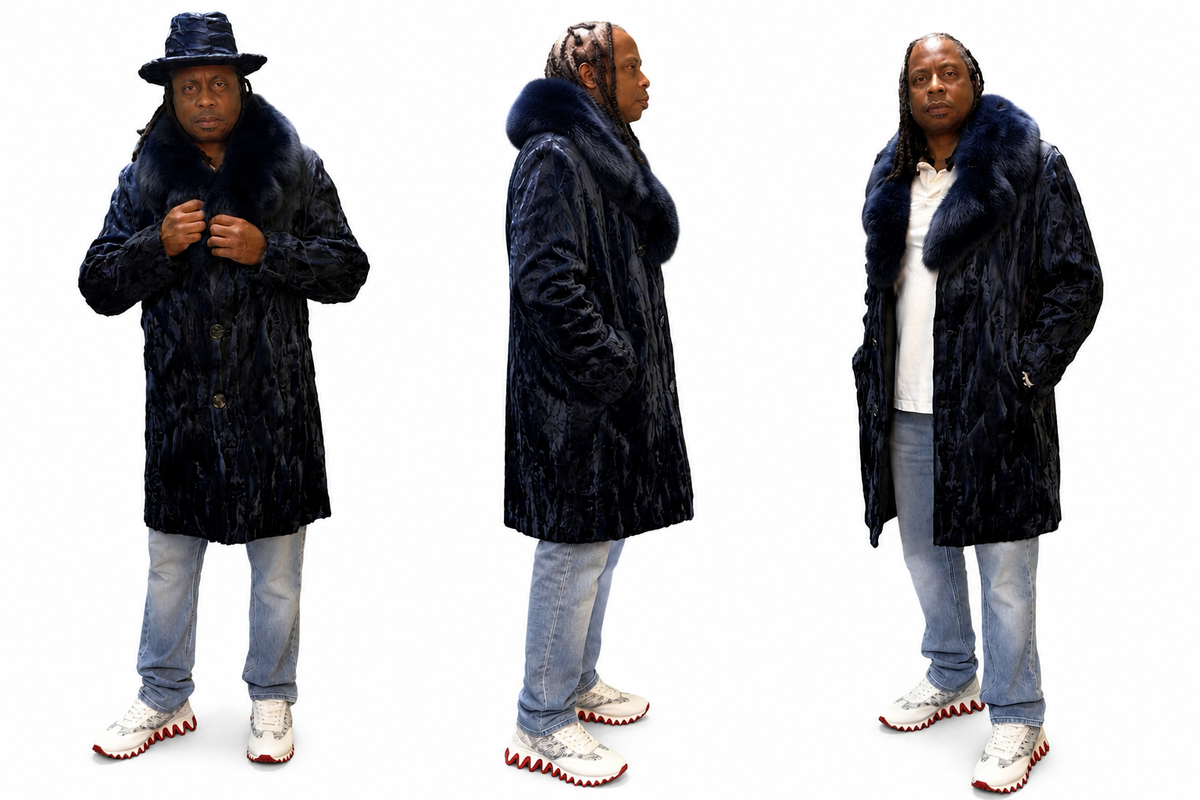 Noir Sculpt Fox & Swakara Coat