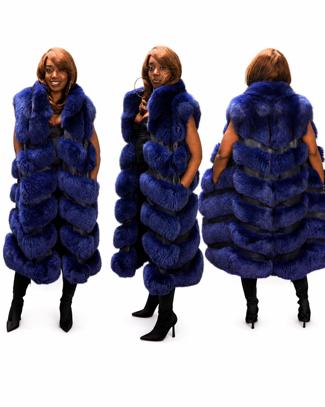 Regal Tiered Fox Vest