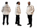 Silver Blue Cross Mink Jacket