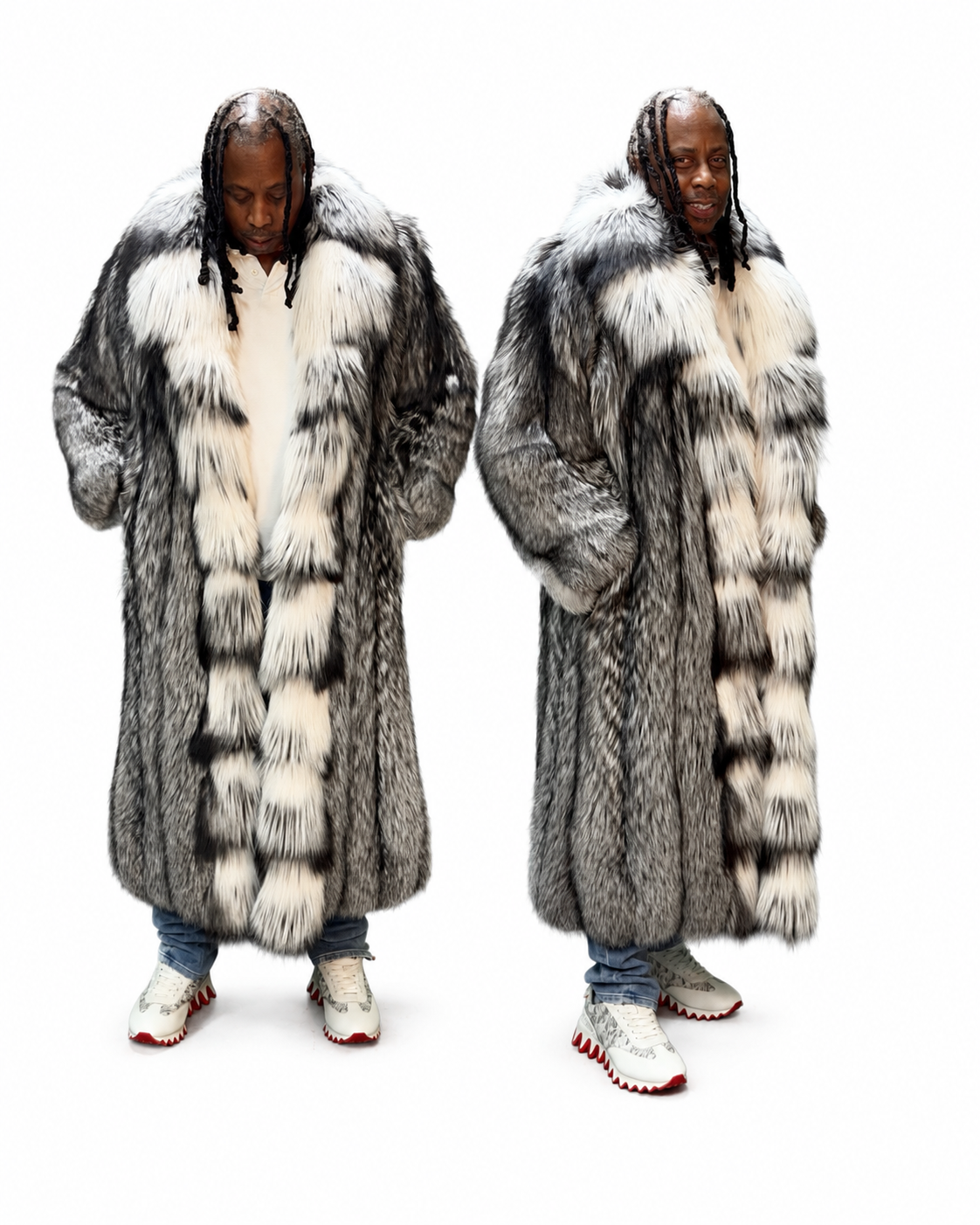 The Grand Statement Silver Fox Coat